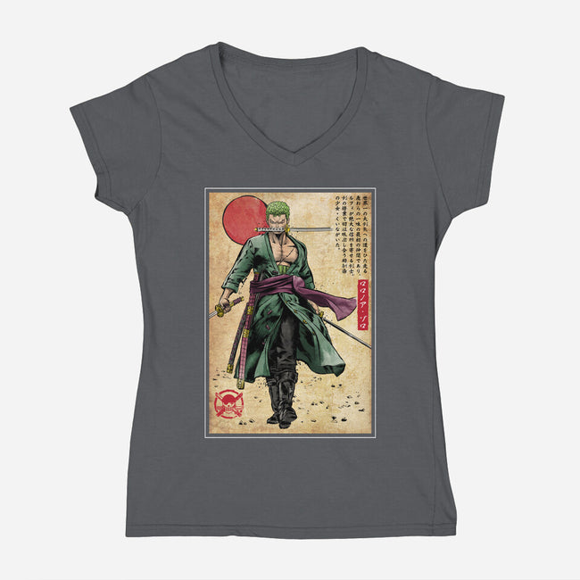 The Way Of The Pirate Hunter-Womens-V-Neck-Tee-DrMonekers