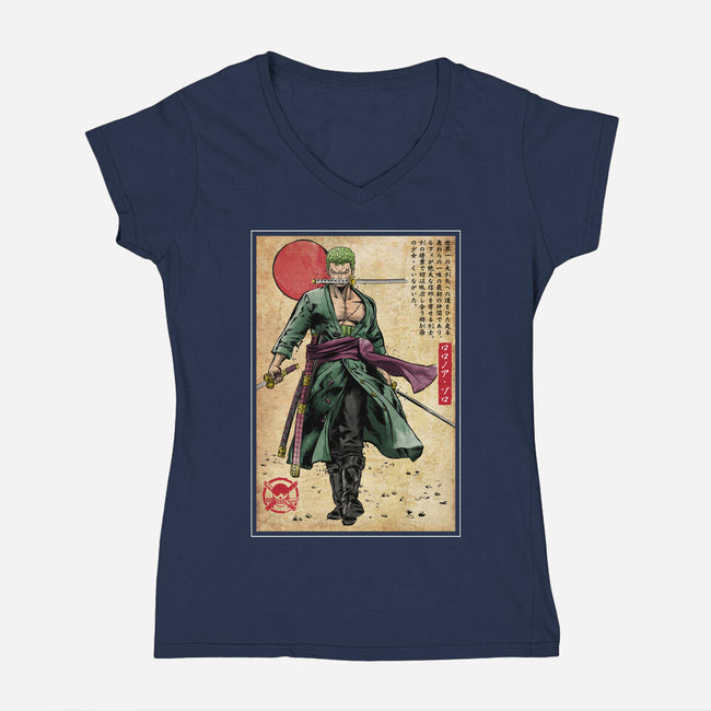 The Way Of The Pirate Hunter-Womens-V-Neck-Tee-DrMonekers