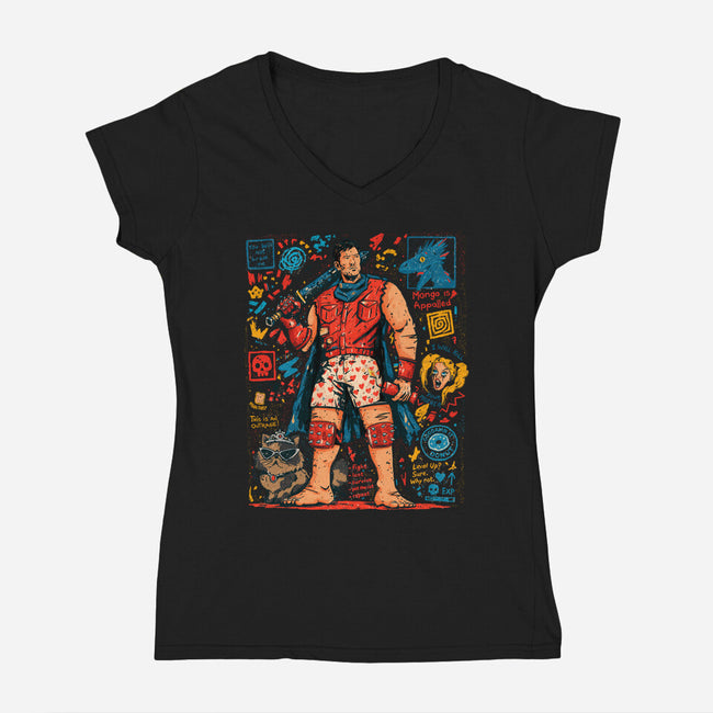 Fight Loot Survive Repeat-Womens-V-Neck-Tee-sebasebi