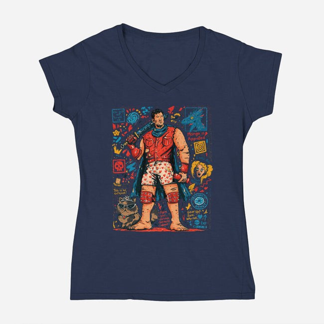 Fight Loot Survive Repeat-Womens-V-Neck-Tee-sebasebi