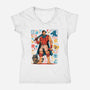 Fight Loot Survive Repeat-Womens-V-Neck-Tee-sebasebi