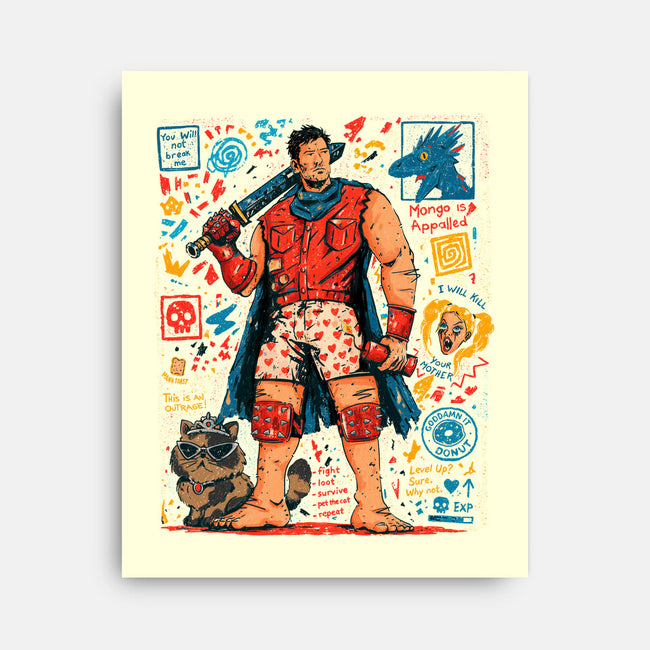 Fight Loot Survive Repeat-None-Stretched-Canvas-sebasebi