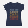 Ask Me About-Womens-V-Neck-Tee-sebasebi