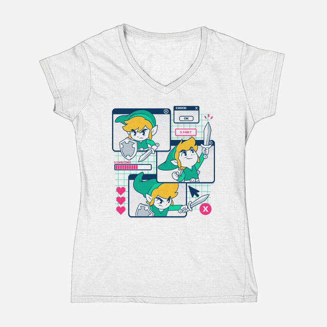 The Legend Loading-Womens-V-Neck-Tee-Eoli Studio