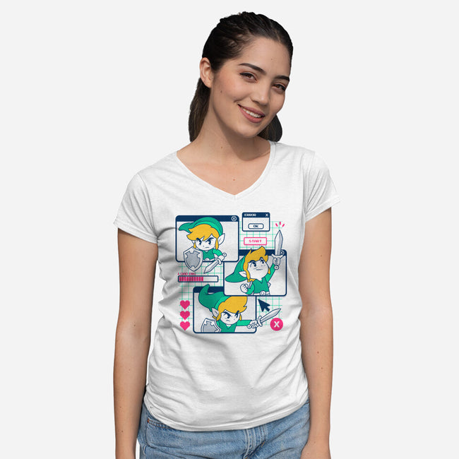 The Legend Loading-Womens-V-Neck-Tee-Eoli Studio