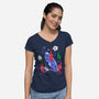 Nature's Treasures-Womens-V-Neck-Tee-Eoli Studio