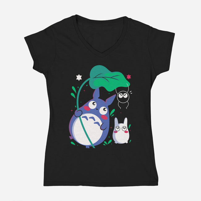 Beings Of Nature-Womens-V-Neck-Tee-Eoli Studio