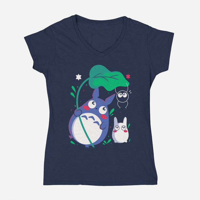 Beings Of Nature-Womens-V-Neck-Tee-Eoli Studio
