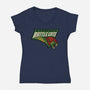 Battle Cats-Womens-V-Neck-Tee-Melonseta