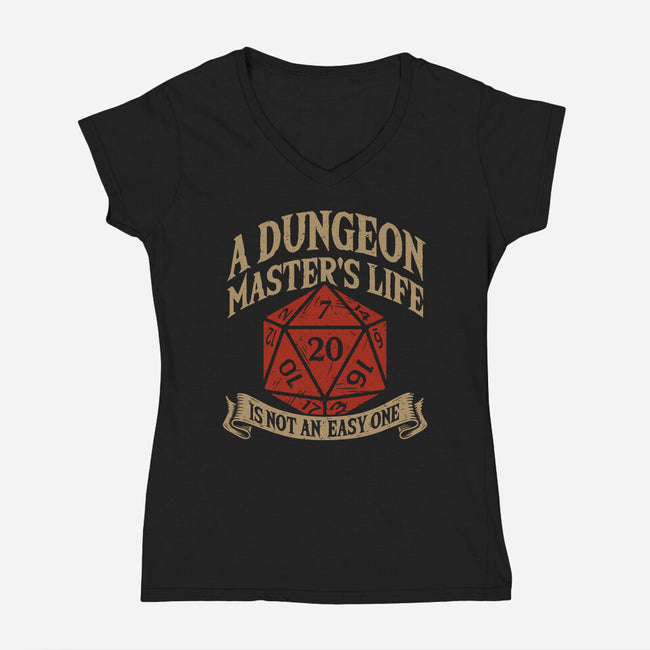 Is Not An Easy One-Womens-V-Neck-Tee-Melonseta