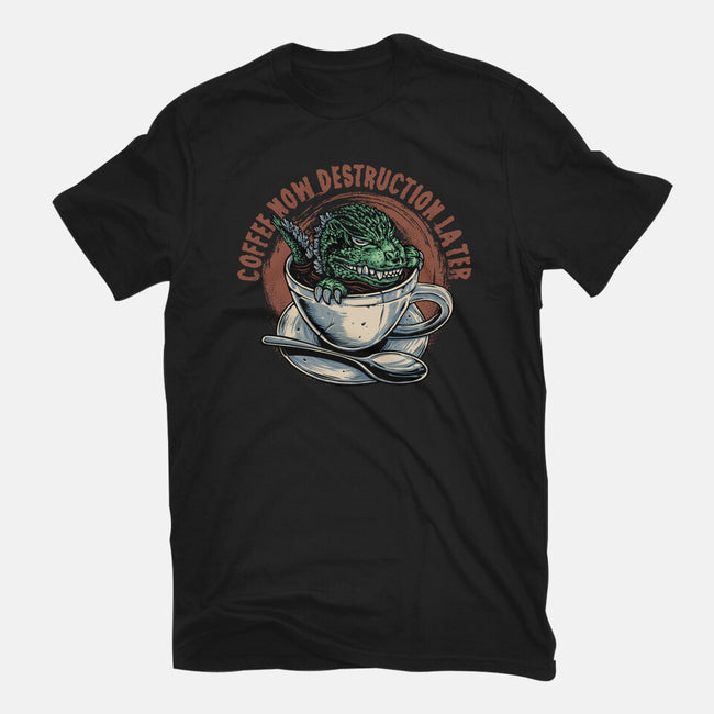 Destruction Later-Unisex-Basic-Tee-glitchygorilla