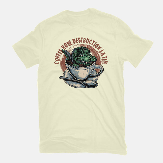 Destruction Later-Mens-Basic-Tee-glitchygorilla