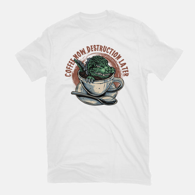 Destruction Later-Womens-Basic-Tee-glitchygorilla