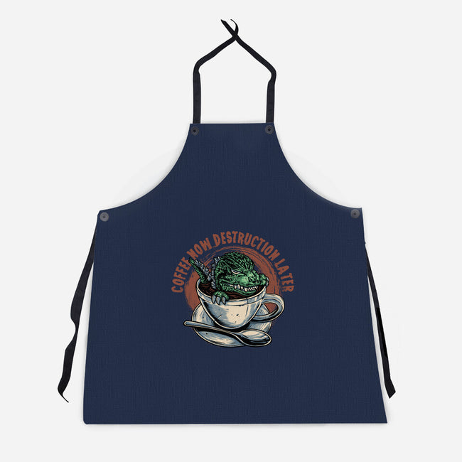 Destruction Later-Unisex-Kitchen-Apron-glitchygorilla