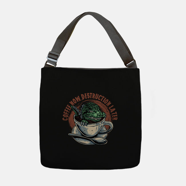 Destruction Later-None-Adjustable Tote-Bag-glitchygorilla