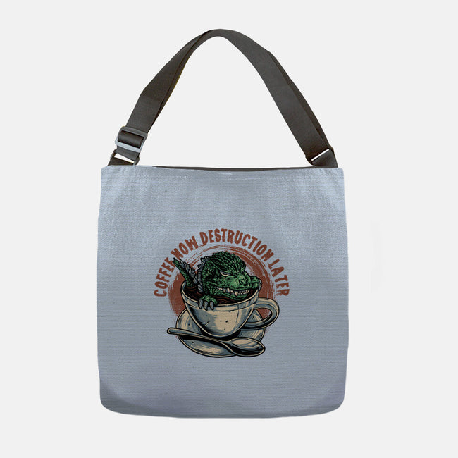 Destruction Later-None-Adjustable Tote-Bag-glitchygorilla