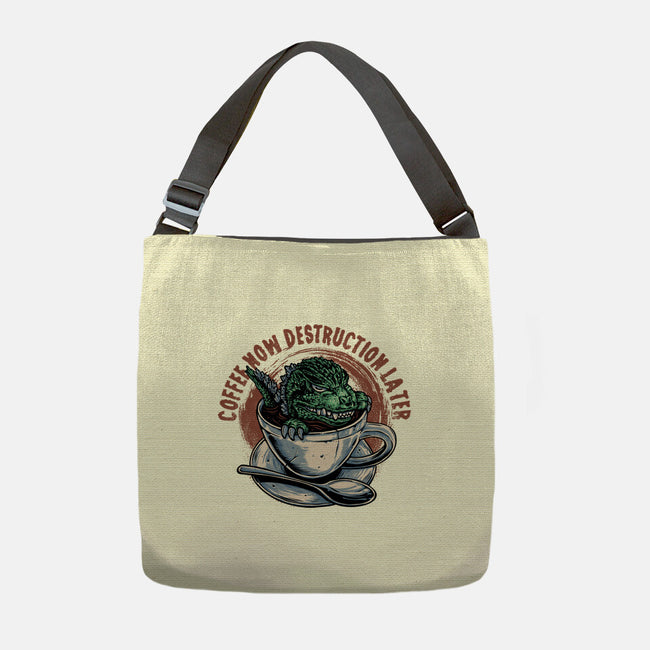 Destruction Later-None-Adjustable Tote-Bag-glitchygorilla