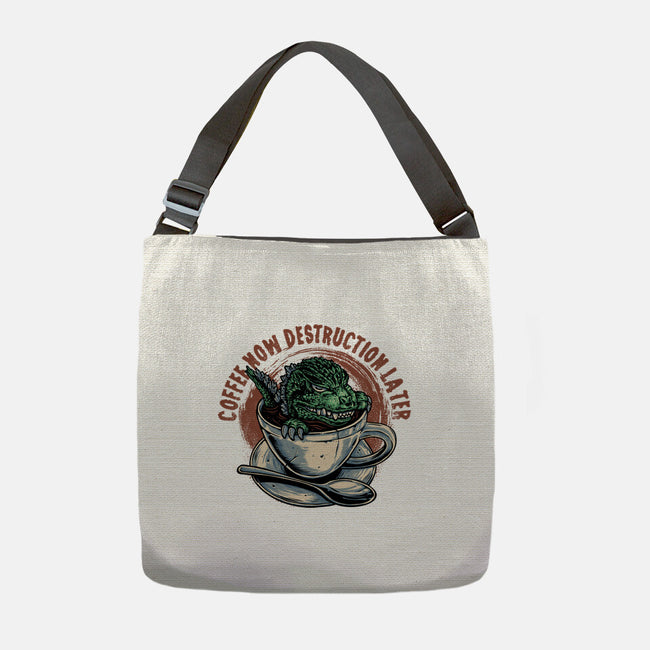 Destruction Later-None-Adjustable Tote-Bag-glitchygorilla