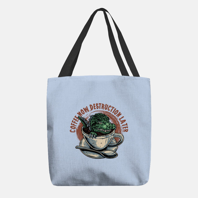 Destruction Later-None-Basic Tote-Bag-glitchygorilla