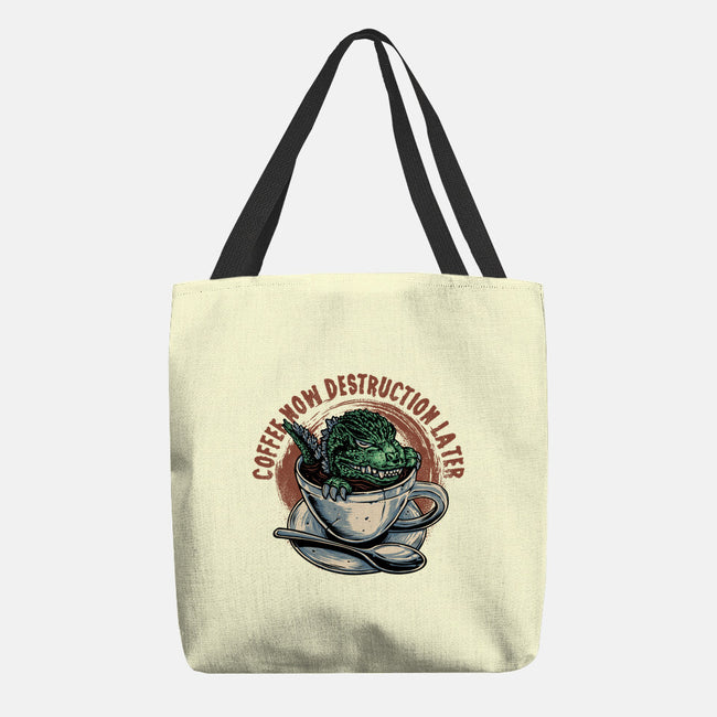 Destruction Later-None-Basic Tote-Bag-glitchygorilla