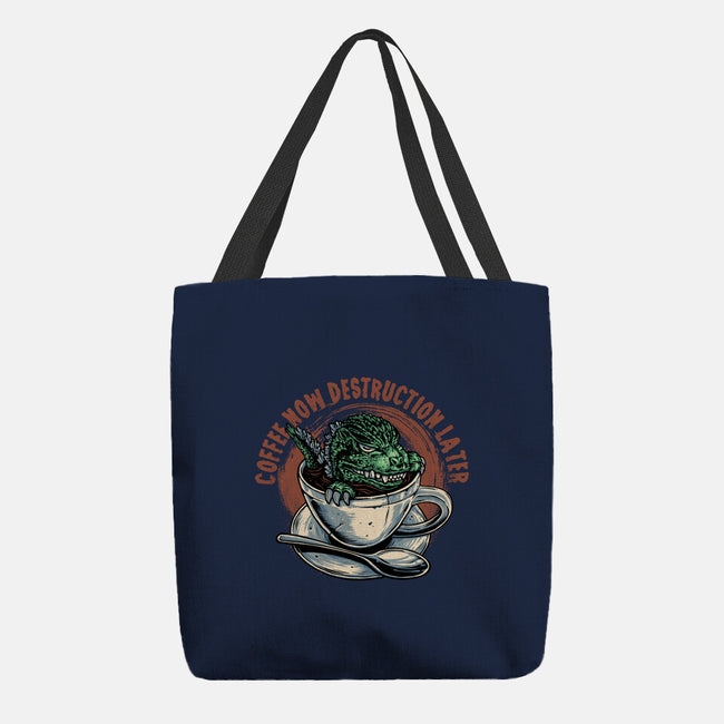 Destruction Later-None-Basic Tote-Bag-glitchygorilla