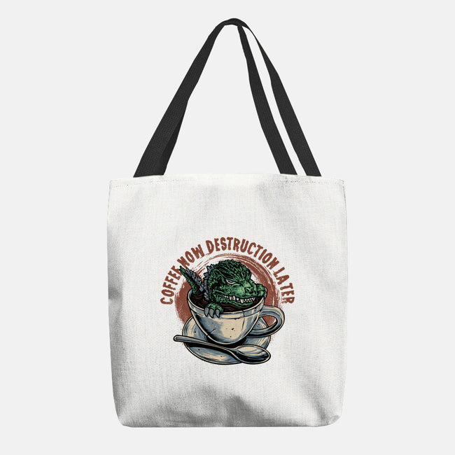 Destruction Later-None-Basic Tote-Bag-glitchygorilla