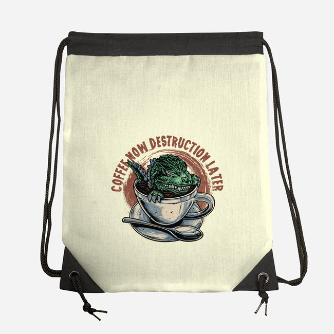 Destruction Later-None-Drawstring-Bag-glitchygorilla