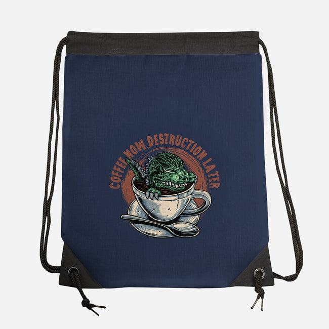 Destruction Later-None-Drawstring-Bag-glitchygorilla