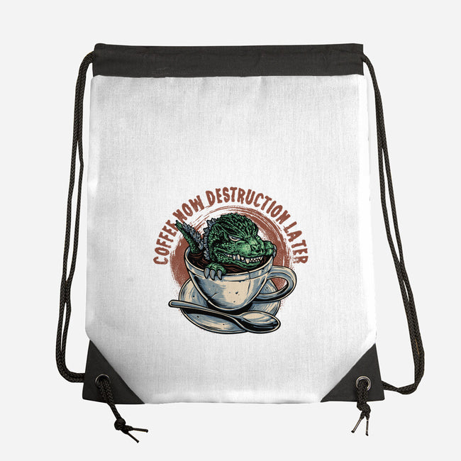 Destruction Later-None-Drawstring-Bag-glitchygorilla