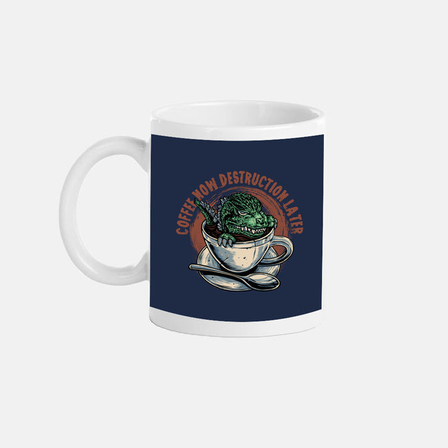Destruction Later-None-Mug-Drinkware-glitchygorilla