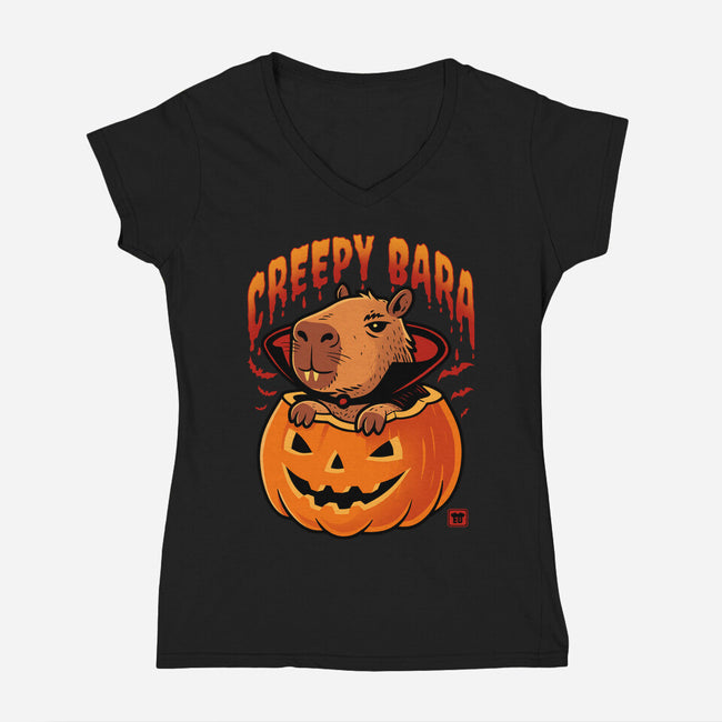Creepy Bara-Womens-V-Neck-Tee-erion_designs