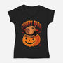 Creepy Bara-Womens-V-Neck-Tee-erion_designs