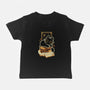 Cute Black Cat On Spellbooks-Baby-Basic-Tee-xMorfina