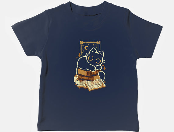Cute Black Cat On Spellbooks