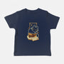 Cute Black Cat On Spellbooks-Baby-Basic-Tee-xMorfina