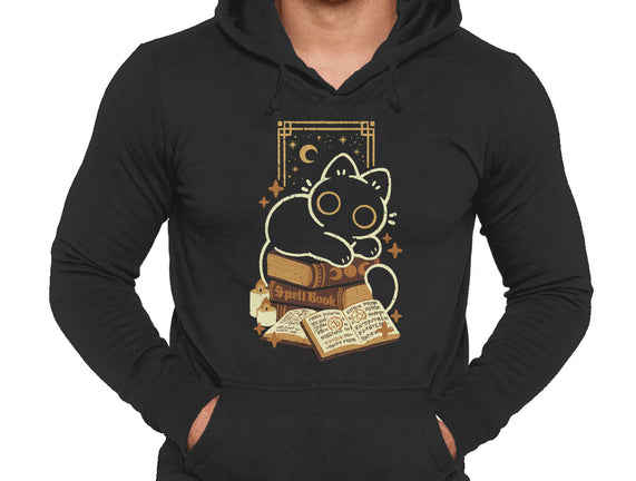 Cute Black Cat On Spellbooks