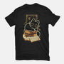 Cute Black Cat On Spellbooks-Youth-Basic-Tee-xMorfina
