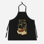 Cute Black Cat On Spellbooks-Unisex-Kitchen-Apron-xMorfina