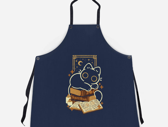 Cute Black Cat On Spellbooks