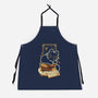 Cute Black Cat On Spellbooks-Unisex-Kitchen-Apron-xMorfina