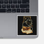 Cute Black Cat On Spellbooks-None-Glossy-Sticker-xMorfina