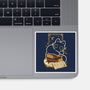 Cute Black Cat On Spellbooks-None-Glossy-Sticker-xMorfina