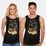 Cute Black Cat On Spellbooks-Unisex-Basic-Tank-xMorfina