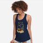 Cute Black Cat On Spellbooks-Womens-Racerback-Tank-xMorfina