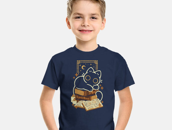 Cute Black Cat On Spellbooks