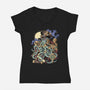 Steamthulhu-Womens-V-Neck-Tee-fanfabio