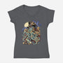 Steamthulhu-Womens-V-Neck-Tee-fanfabio