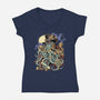Steamthulhu-Womens-V-Neck-Tee-fanfabio