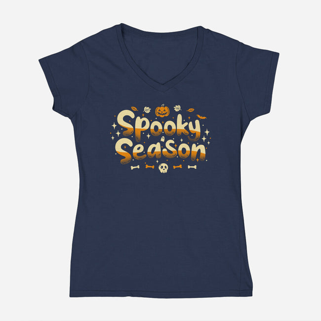 Spookiest Season-Womens-V-Neck-Tee-Eilex Design