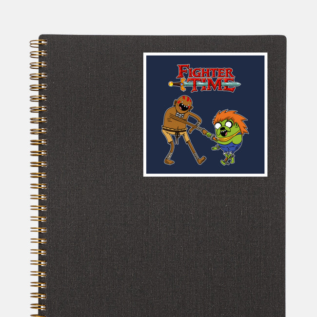 Fighter Time-None-Glossy-Sticker-joerawks